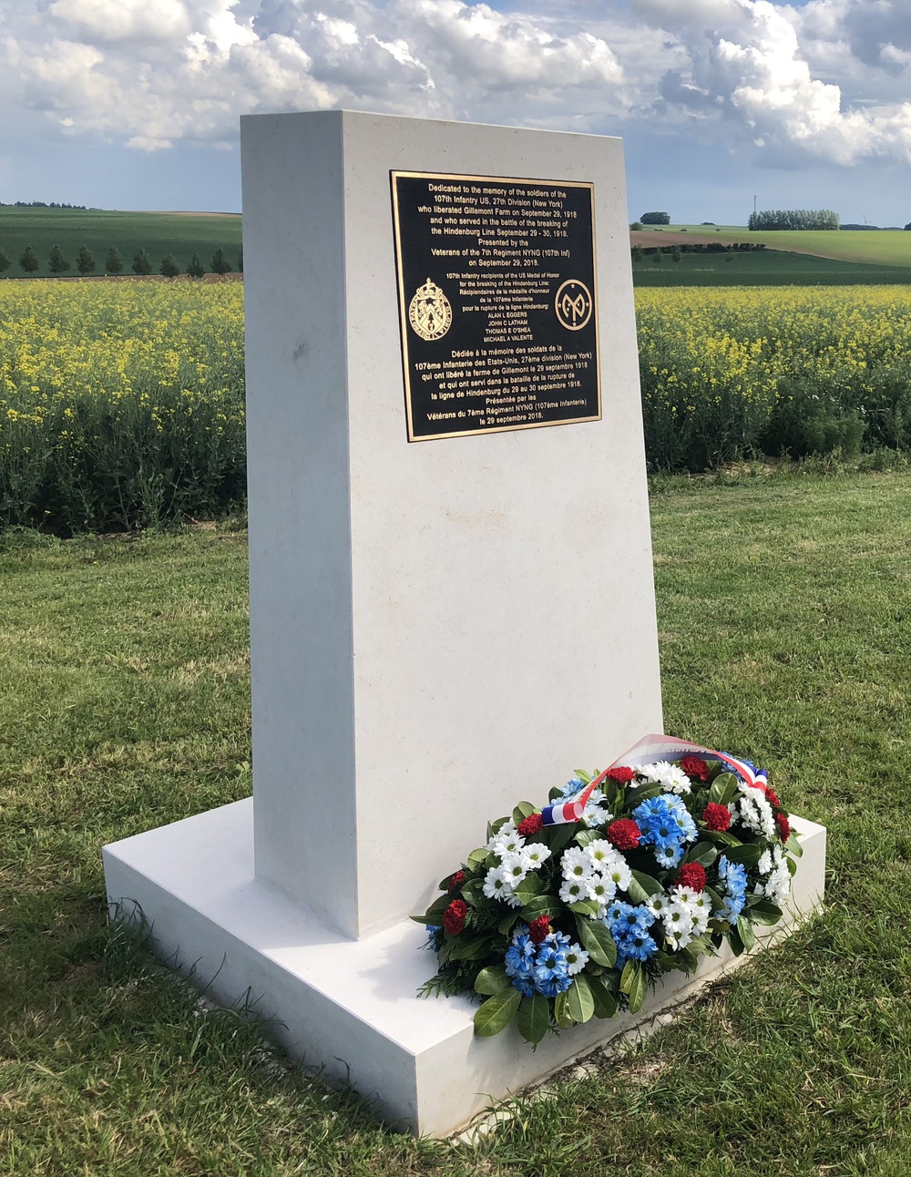 New York National Guard Soldiers salute WWI predecessors at memorial dedication in France