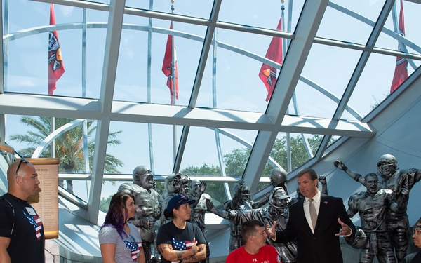 Care Coalition athletes meet Tampa Bucs