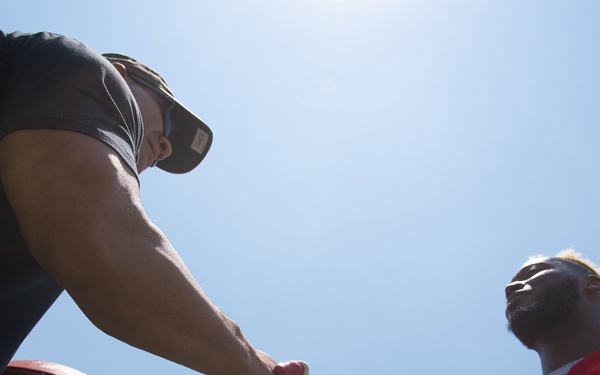 Care Coalition athletes meet Tampa Bucs