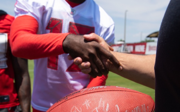 Care Coalition athletes meet Tampa Bucs