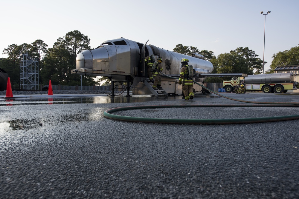 Jb Charleston conducts annual mobile aircraft fire training