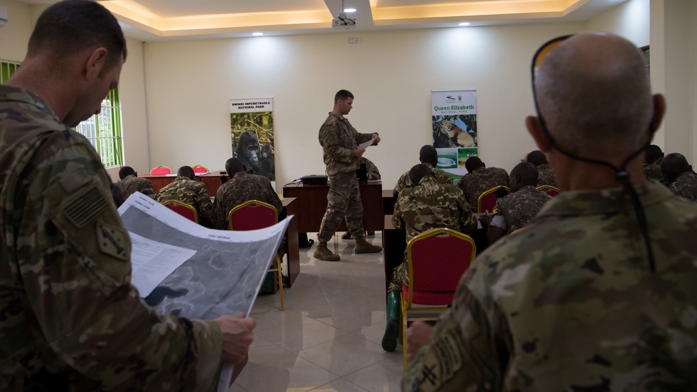 U.S. Army conducts land navigation training for Uganda Wildlife Authority