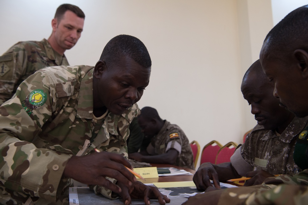 U.S. Army conducts land navigation training for Uganda Wildlife Authority