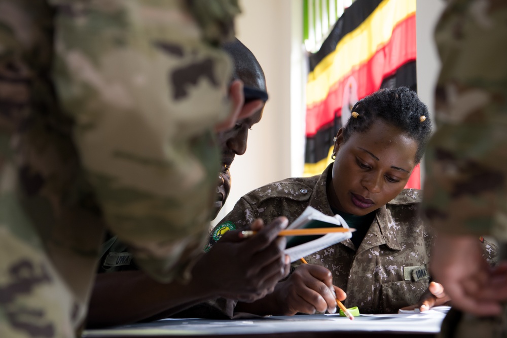 U.S. Army conducts land navigation training for Uganda Wildlife Authority
