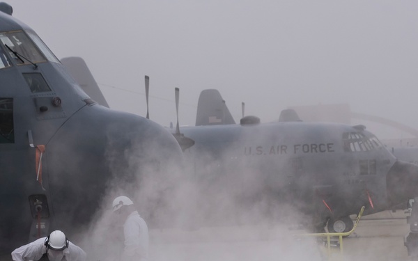 Foggy flight line