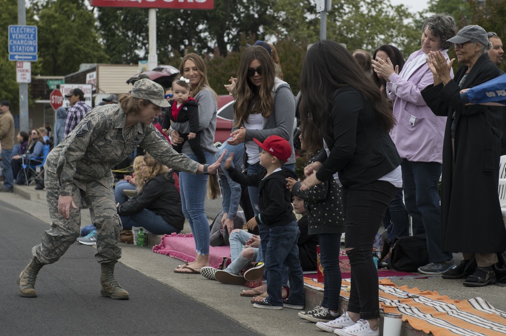 Travis AFB Marches in Vacaville Fiesta Days Parade
