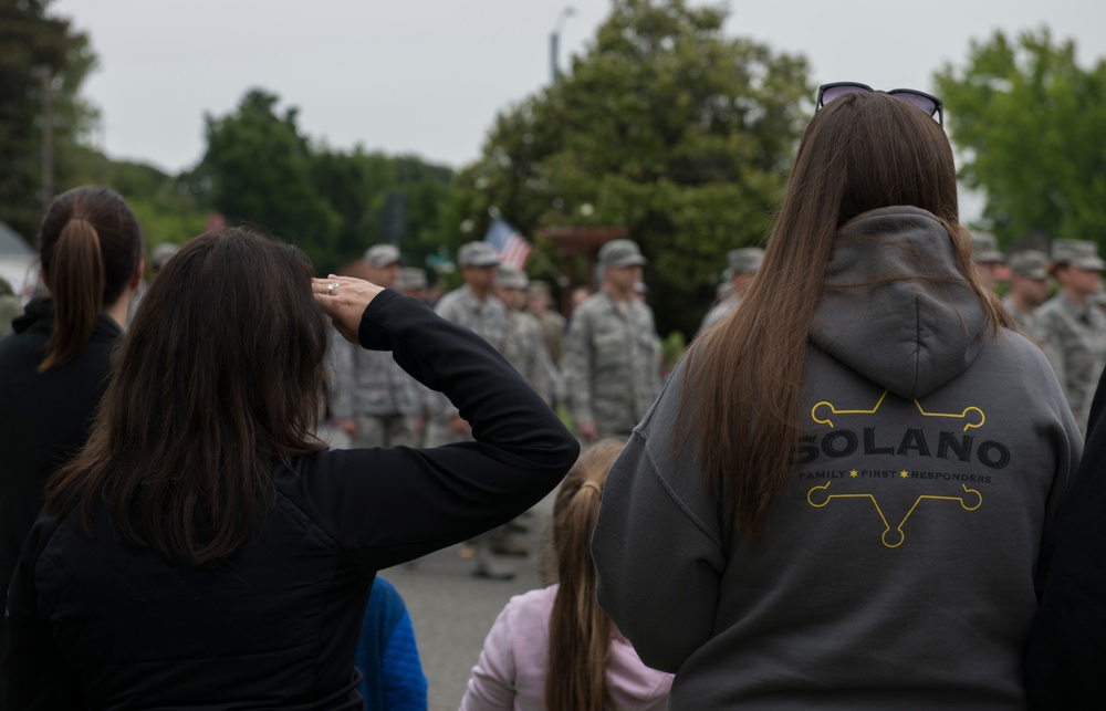 Travis AFB Marches in Vacaville Fiesta Days Parade