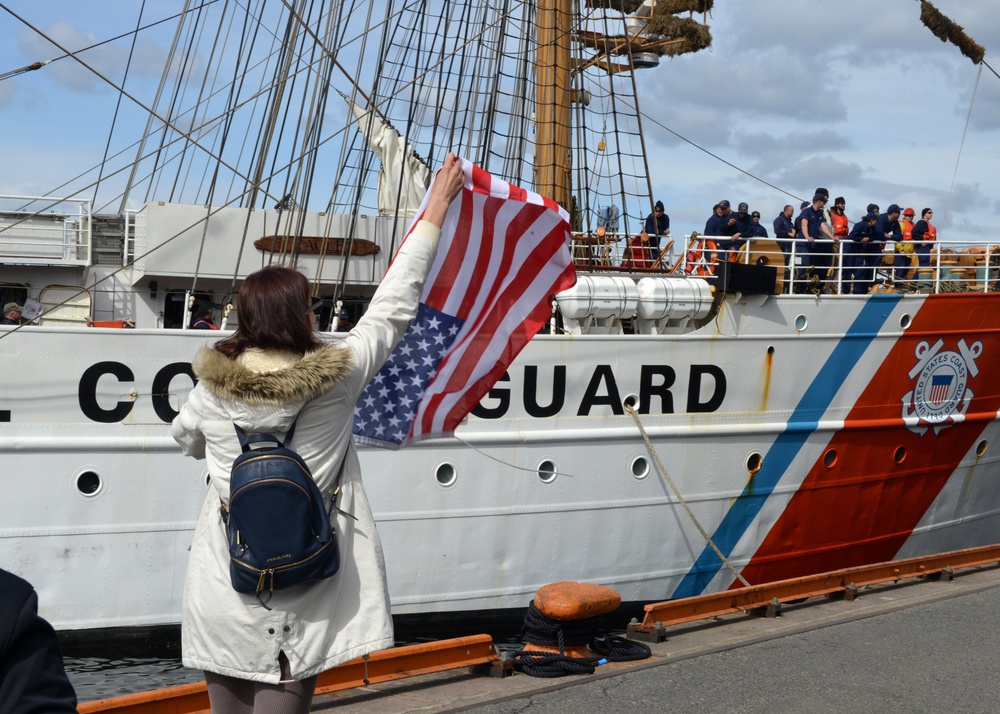 Coast Guard Tall Ship Eagle visits Norway