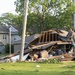 Housing area damaged by storm