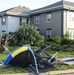 Housing area damaged by storm