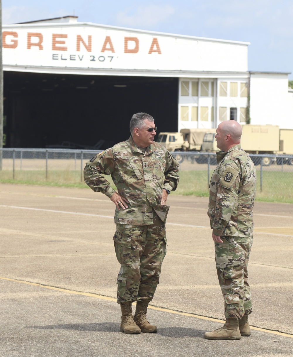 Maj. Gen. Boyles at Grenada Municipal Airport