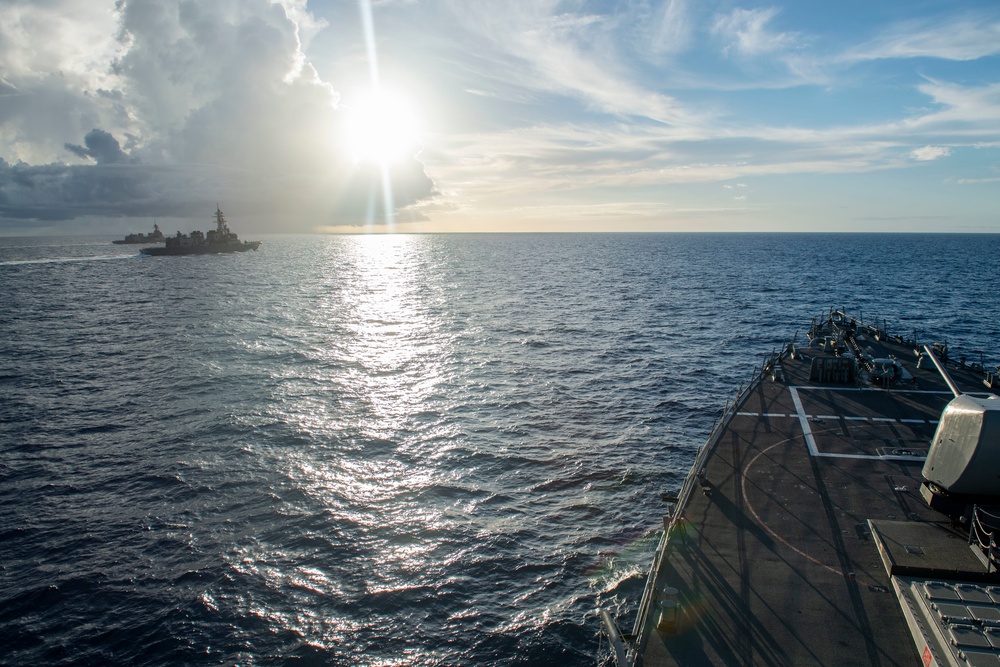 USS Curtis Wilbur Participates in Cooperative Deployment with JMSDF