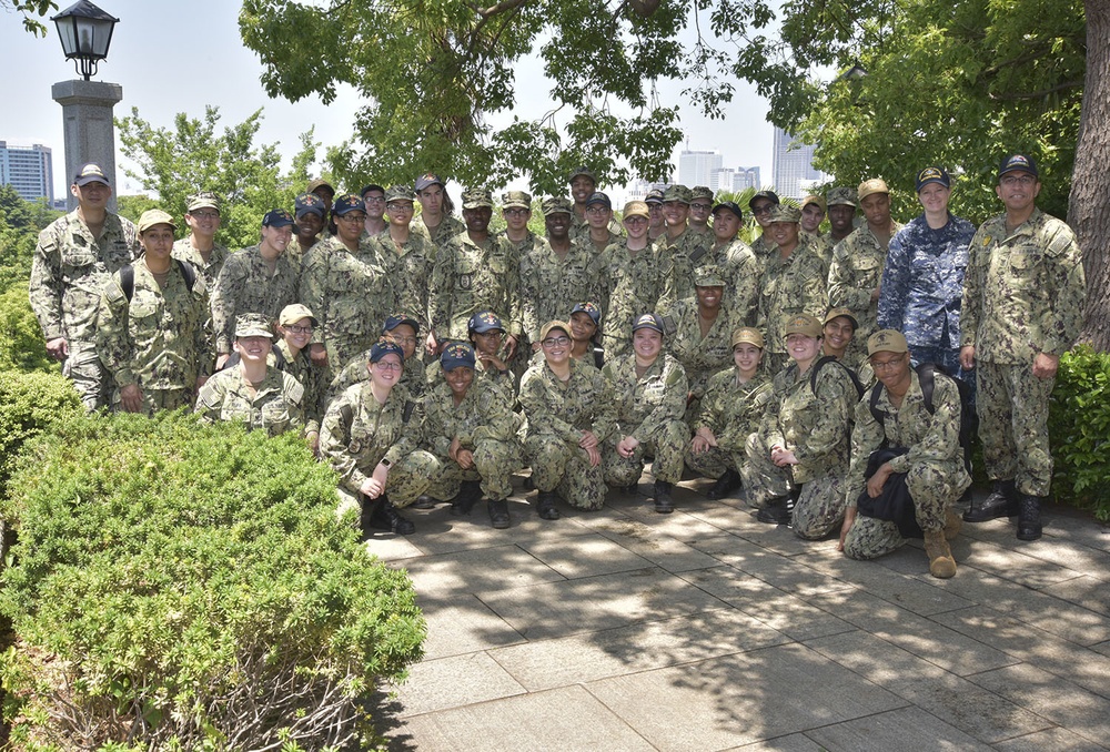 Japan-based Sailors Clean-up Yokohama Foreign Cemetery