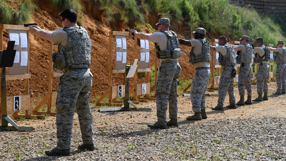 Security Forces defenders train at range during Global Dragon