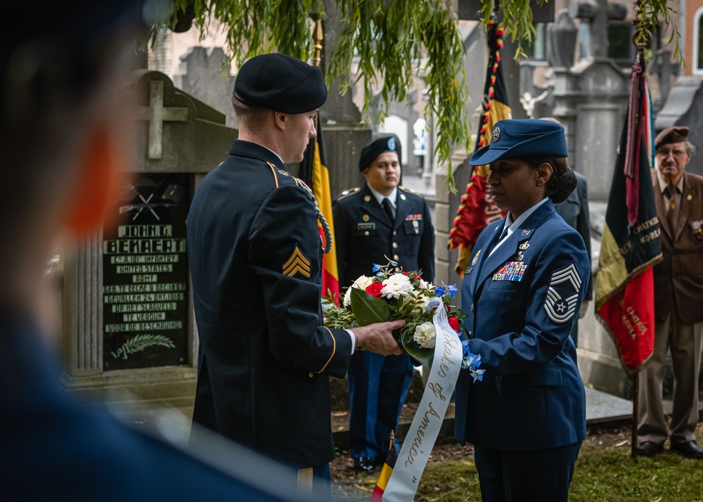 Service members conduct isolated graves ceremonies