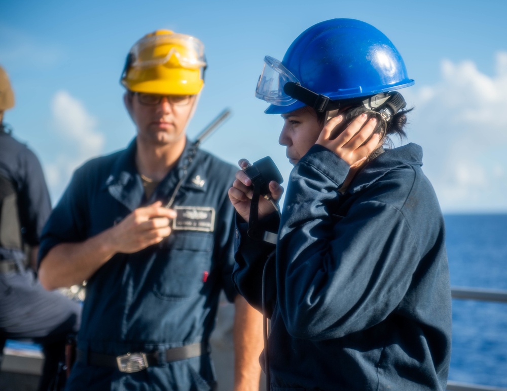 USS Harpers Ferry Conducts Sea and Anchor