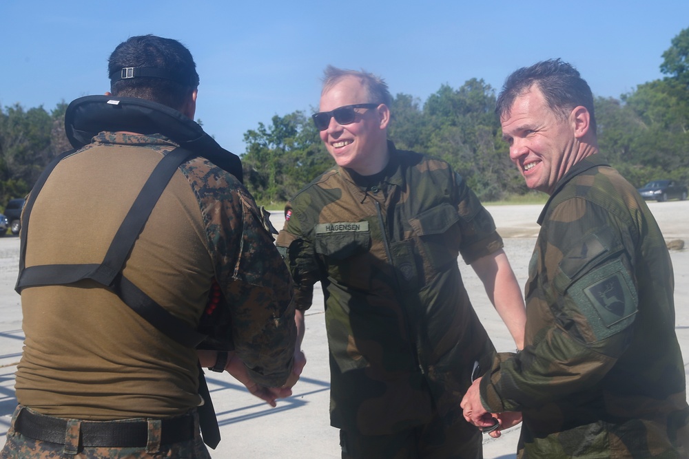 U.S. Marines and NATO allies conduct tactical recovery of aircraft personnel