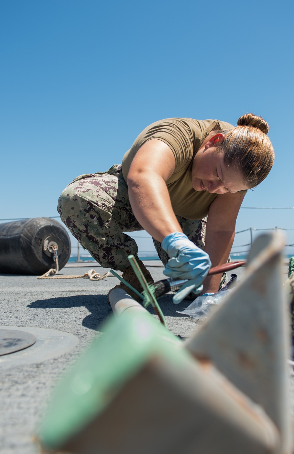 ACB-1 Sailors Conduct Routine Maintenance Aboard INLS Causeway Ferry