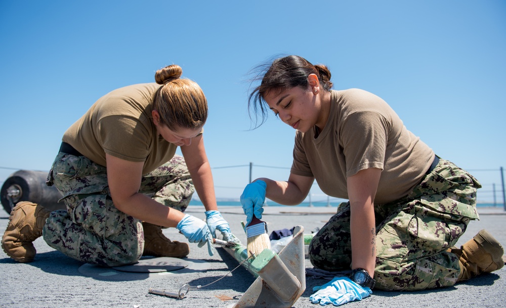 ACB-1 Sailors Conduct Routine Maintenance Aboard INLS Causeway Ferry