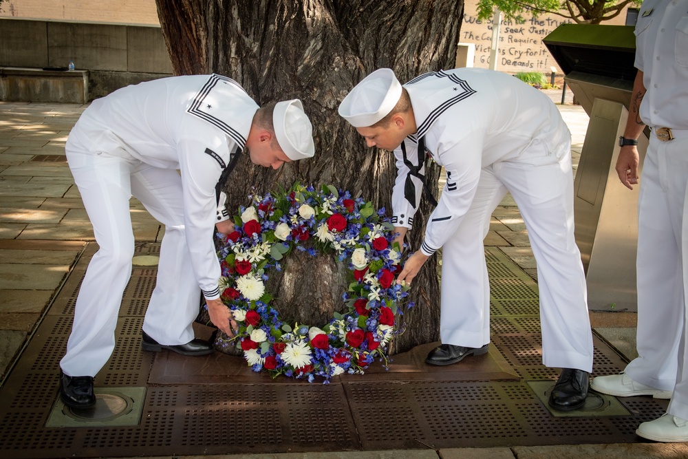 Wreath Laying Ceremony at Oklahoma City Memorial