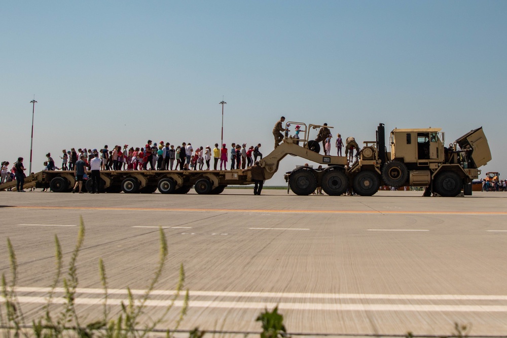 School field trip with multinational service members