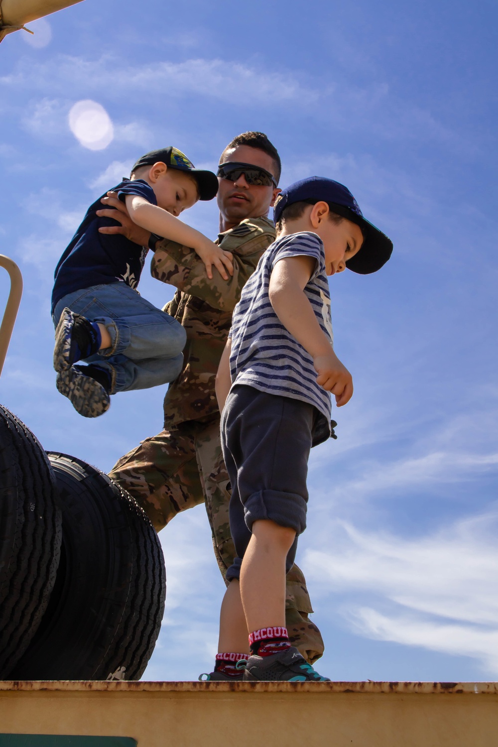 School field trip with multinational service members