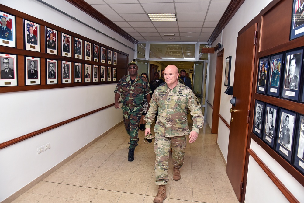 General Jaque Raul visits at Caserma Ederle in Vicenza, Italy.