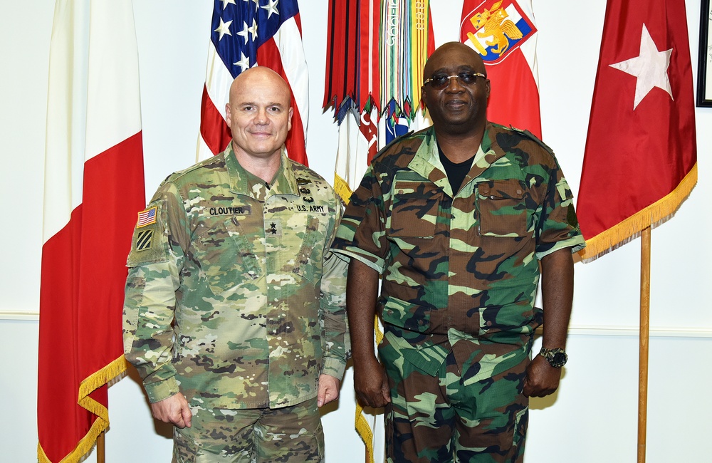 General Jaque Raul visits at Caserma Ederle in Vicenza, Italy.