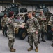 Lt. Gen. Christopher Cavoli greets paratroopers of the 173rd Airborne Brigade