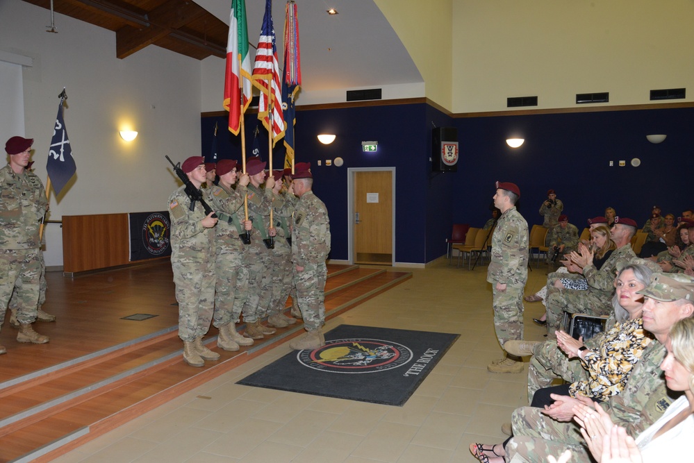 2nd Battalion, 503rd Infantry Regiment, 173rd Airborne Brigade change of command ceremony, Caserma Del Din, Vicenza, Italy May 29, 2019