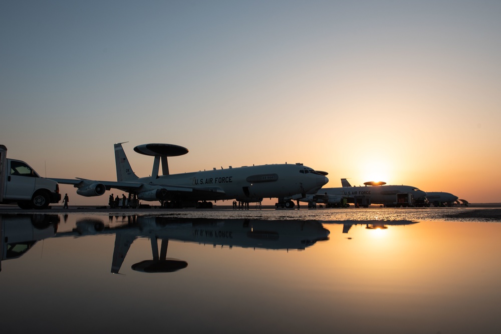 AWACS sunset