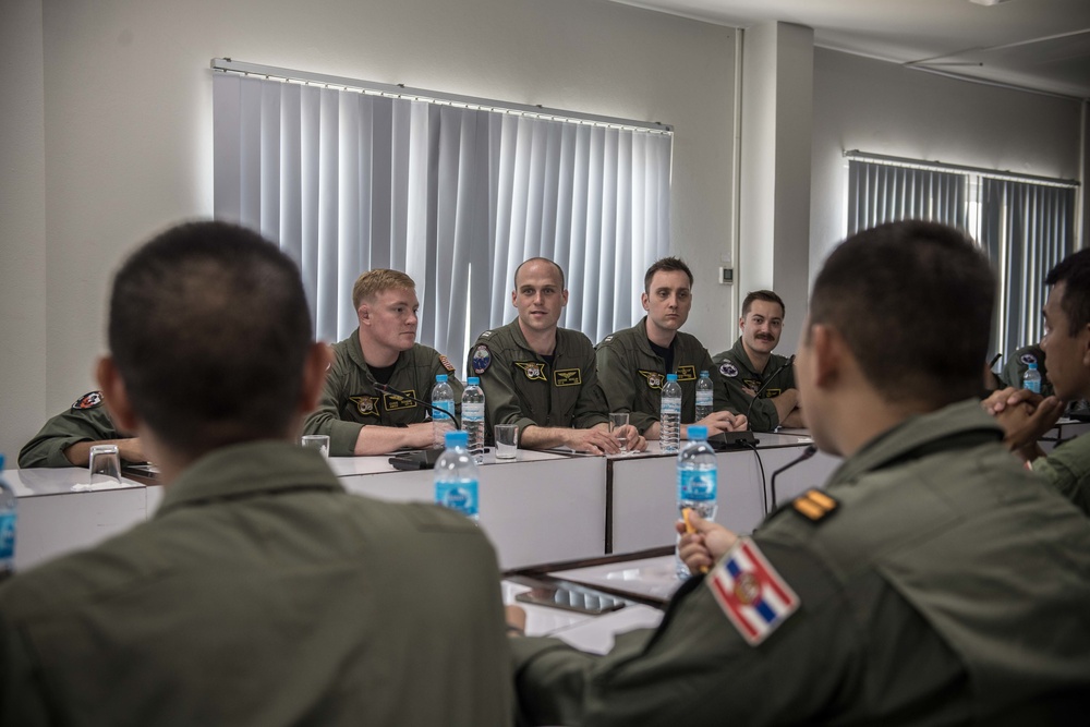 Subject matter expert exchange with pilots of the Royal Thai Navy.