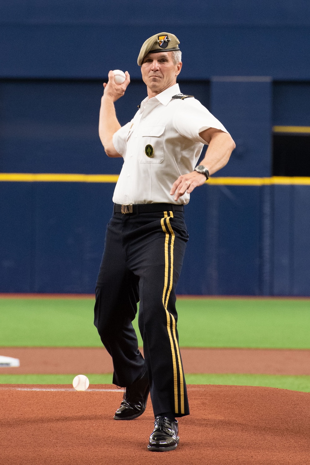 USSOCOM commander throws first pitch