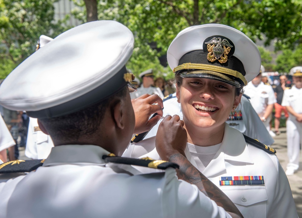 Ensign Archer Is Promoted to LTJG At World Trade Center Memorial