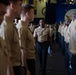 The aircraft carrier USS John C. Stennis (CVN 74) holds a promotion ceremony