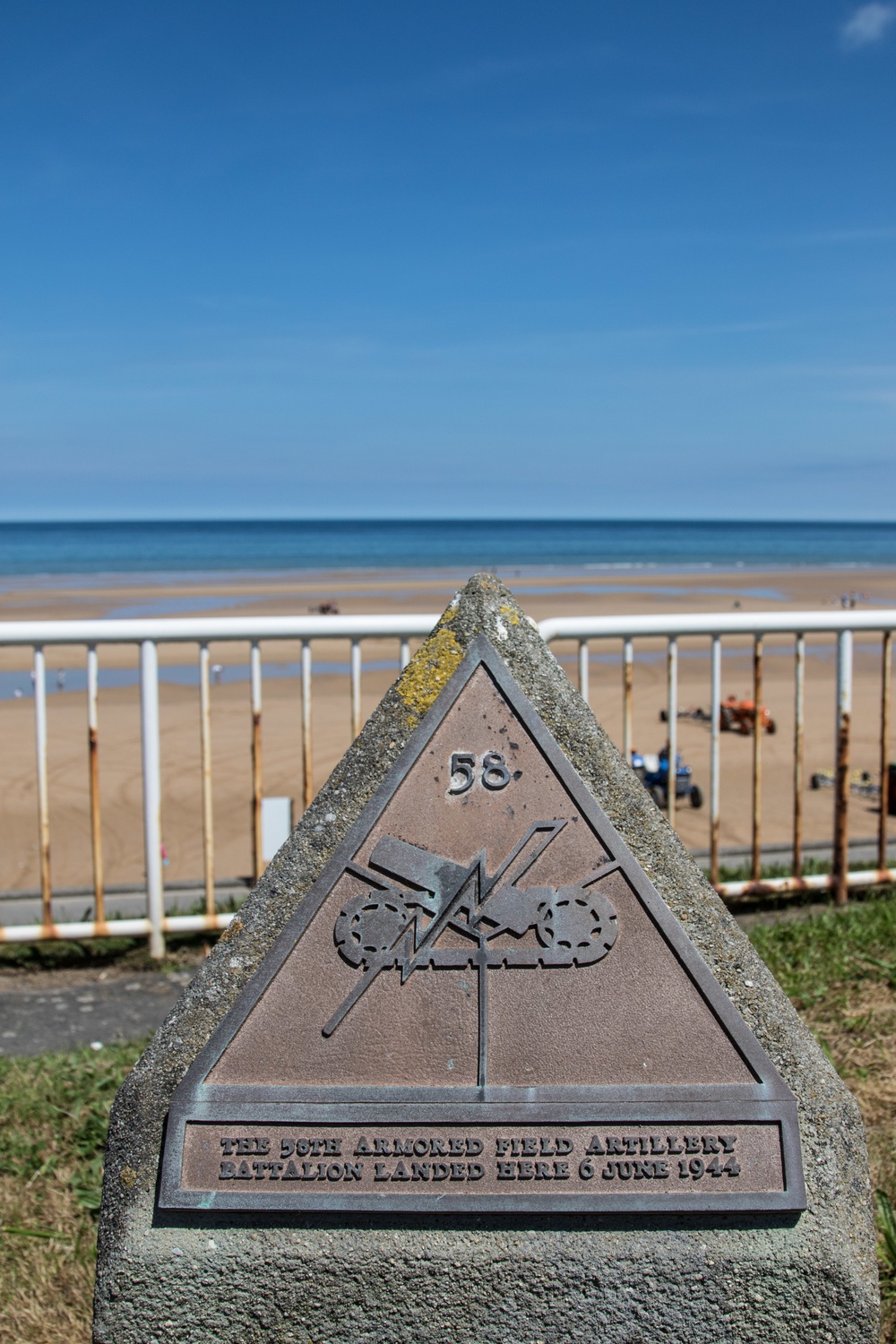 58th Armored Field Artillery Battalion D-Day landing site at Omaha Beach, Normandy, France