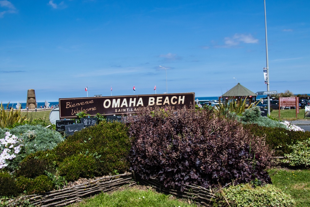 Omaha Beach entrance at Normandy, France