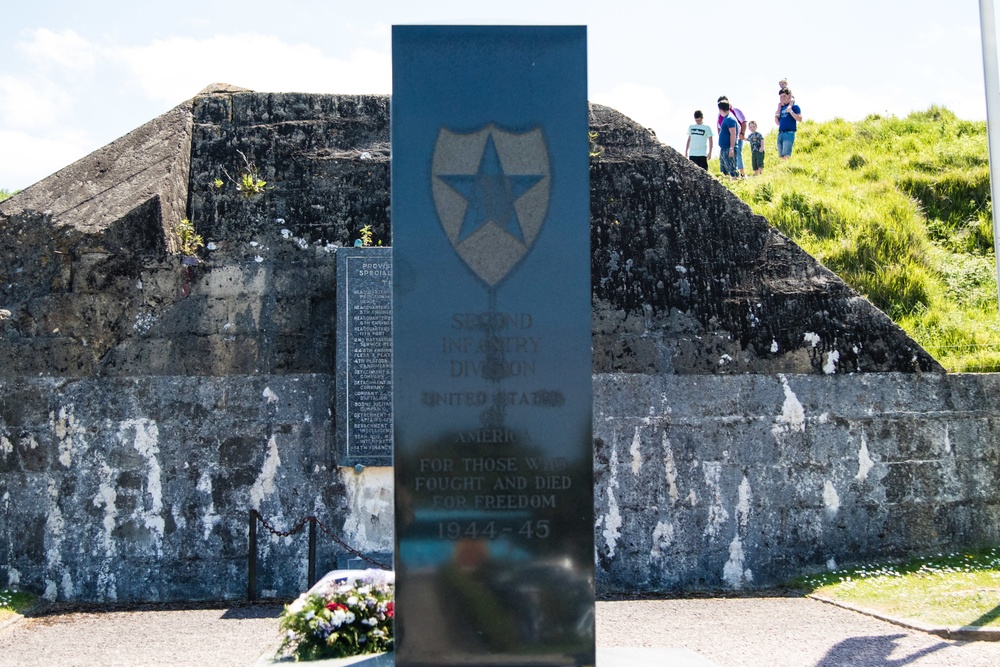 2nd Infantry Division   commemoratiom at Omaha Beach, Normandy, France.