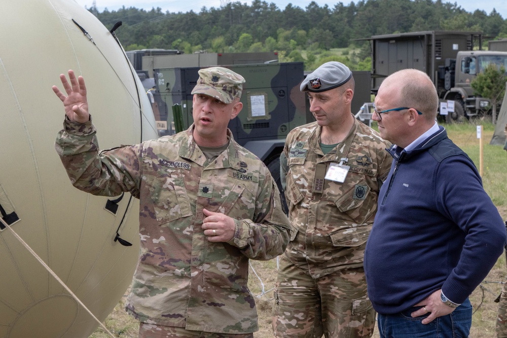 Slovenian government official tours ADA exercise sites Astral Knight 19