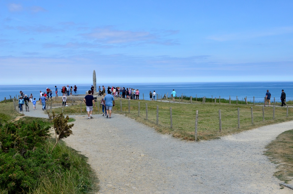 Tourists visit the Ranger Commandos memorial