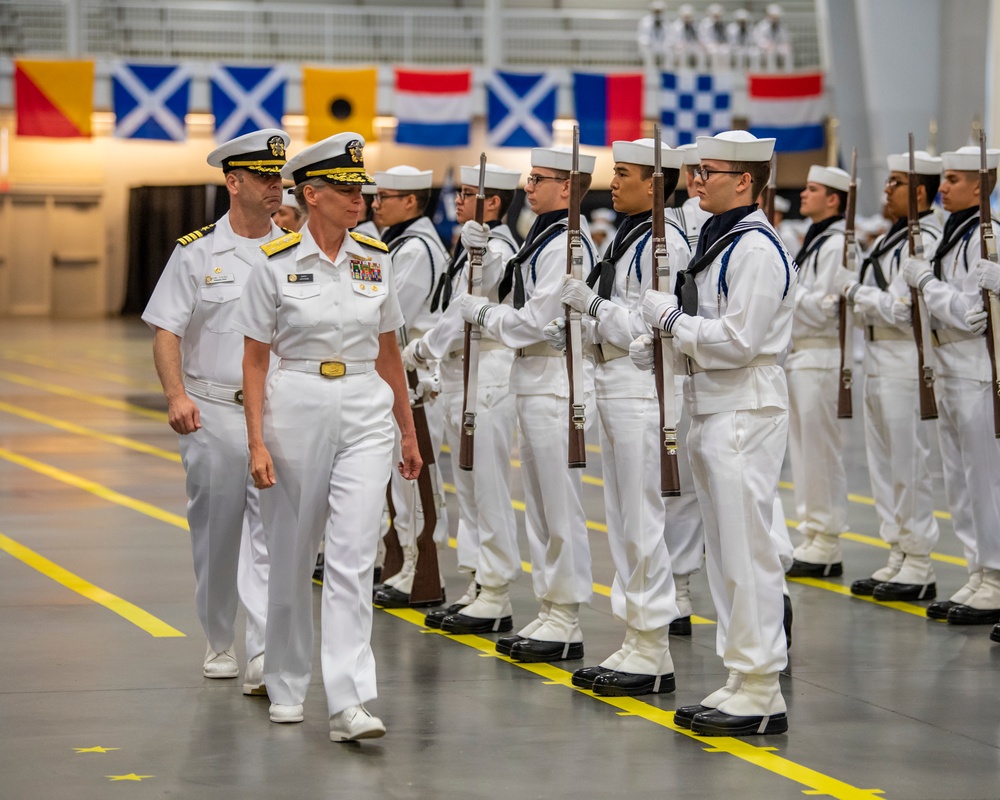 Vice Adm. Mary Jackson as reviewing officer at RTC