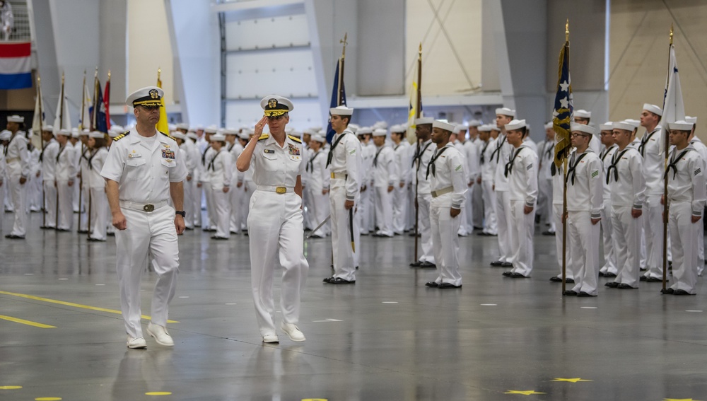 Vice Adm. Mary Jackson as reviewing officer at RTC