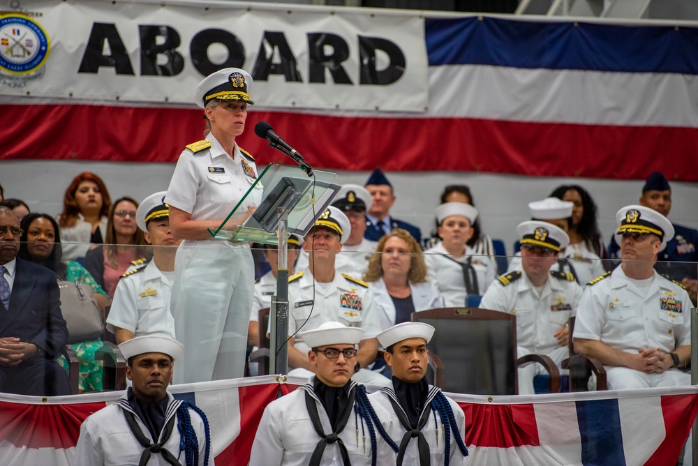 Vice Adm. Mary Jackson as reviewing officer at RTC