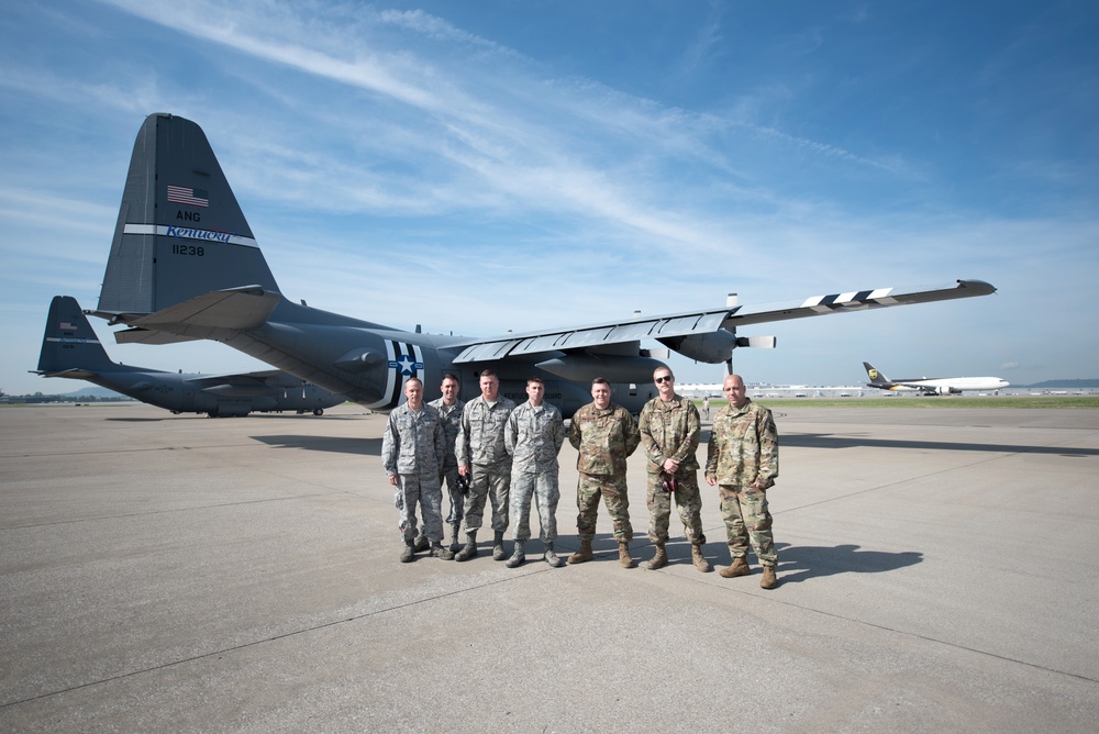 Kentucky Air Guard C-130 Receives D-Day Invasion Stripes