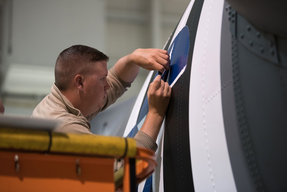 Kentucky Air Guard C-130 Receives D-Day Invasion Stripes