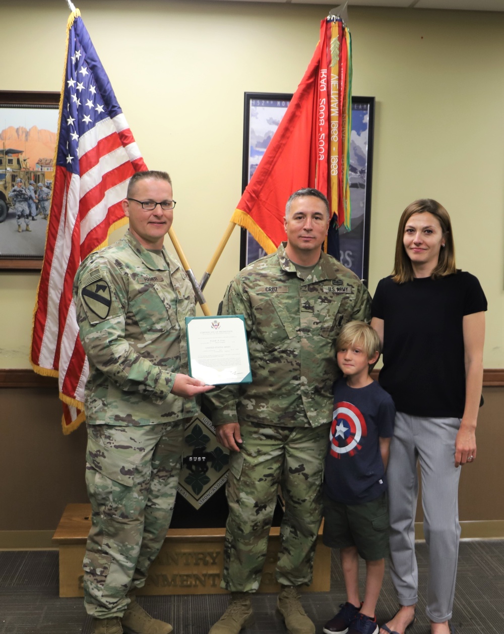 Cruz Promoted to Master Sgt.