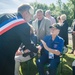 WWII Veteran shakes hands During D-Day 75th anniversary