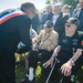 World War II Veterans shake hands