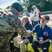 Green Beret greets World War II Veteran