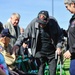 World War II veterans take seats before ceremony